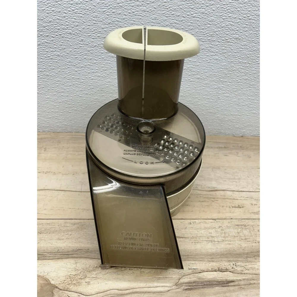1980s Oster Regency Kitchen Center Food Processor Attachment With 2 Shred Blades